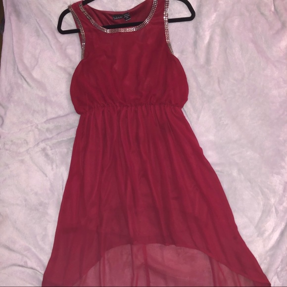 Burgundy high low dress - Picture 1 of 4